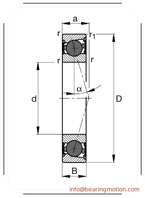 HCB7016-C-2RSD-T-P4S-UL Spindle bearing drawing